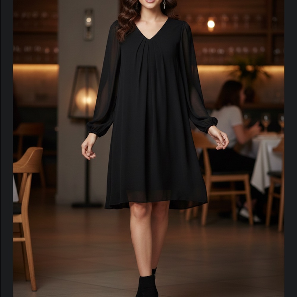 My Michelle Black Long Sleeve Dress